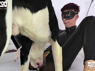 Teen suck dog and man dicks